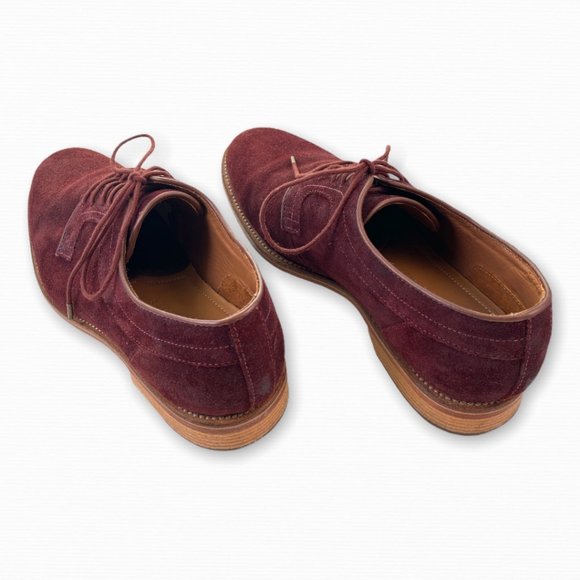 J SHOES Viceroy Red Suede Leather Blucher Oxford Shoes main image 3